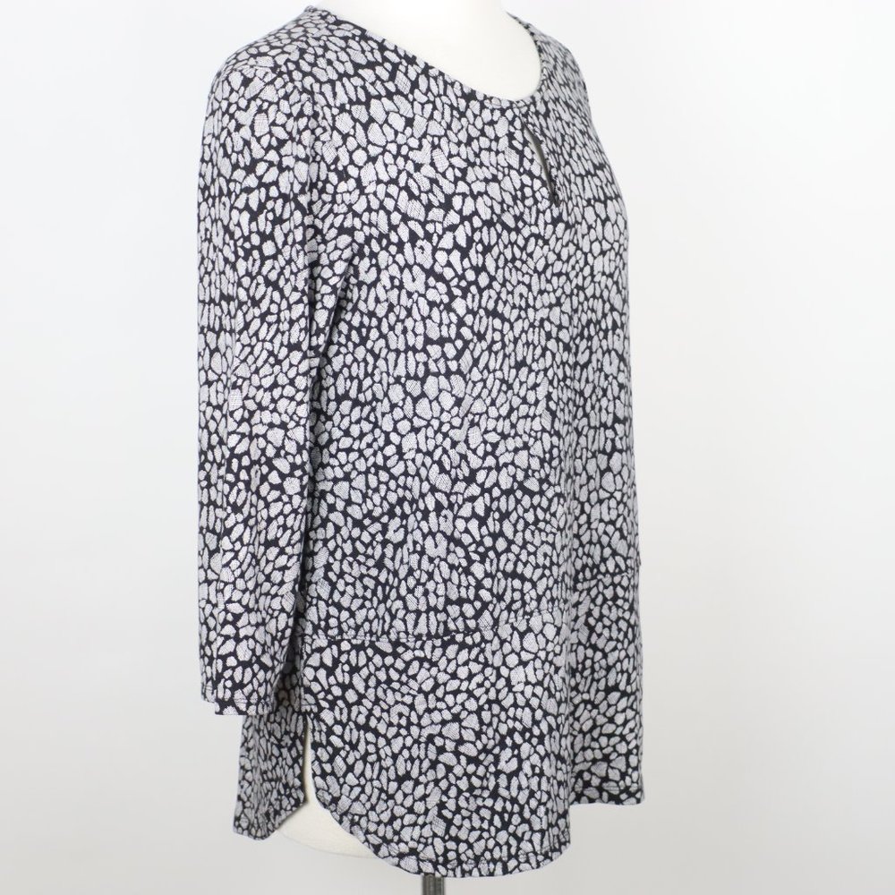 Liz Claiborne Studio Womens Small Keyhole 3/4 Sleeve Blouse Top - Picture 2 of 5